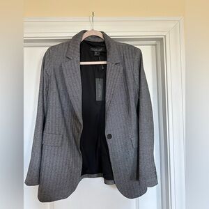 Rachel Zoe Herringbone Blazer in Gray